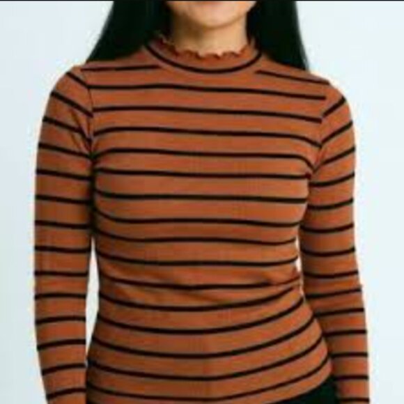 Loft Striped Long Sleeve Top XS - Picture 1 of 4